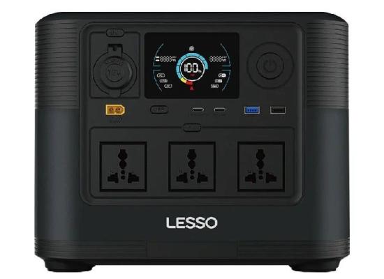LESSO P10 Portable Energy Storage 1200W High-Power 1008Wh Battery with USB-A, Type-C, AC/DC & Car Port Outputs, Long 2000+ Cycle Life, Compact & Lightweight (10.5kg) Power Station - Black